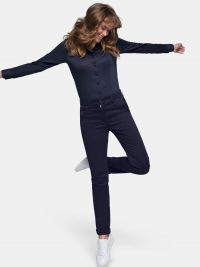 Damen Chinohose Dunkelblau